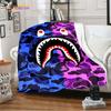 Coperta Plaid Bape Camo Estetica Coperte per Letti Dimensioni Queen Lenzuolo Morbido Decorazione Roma Copri Biancheria da Letto Regalo per Fan Viaggio