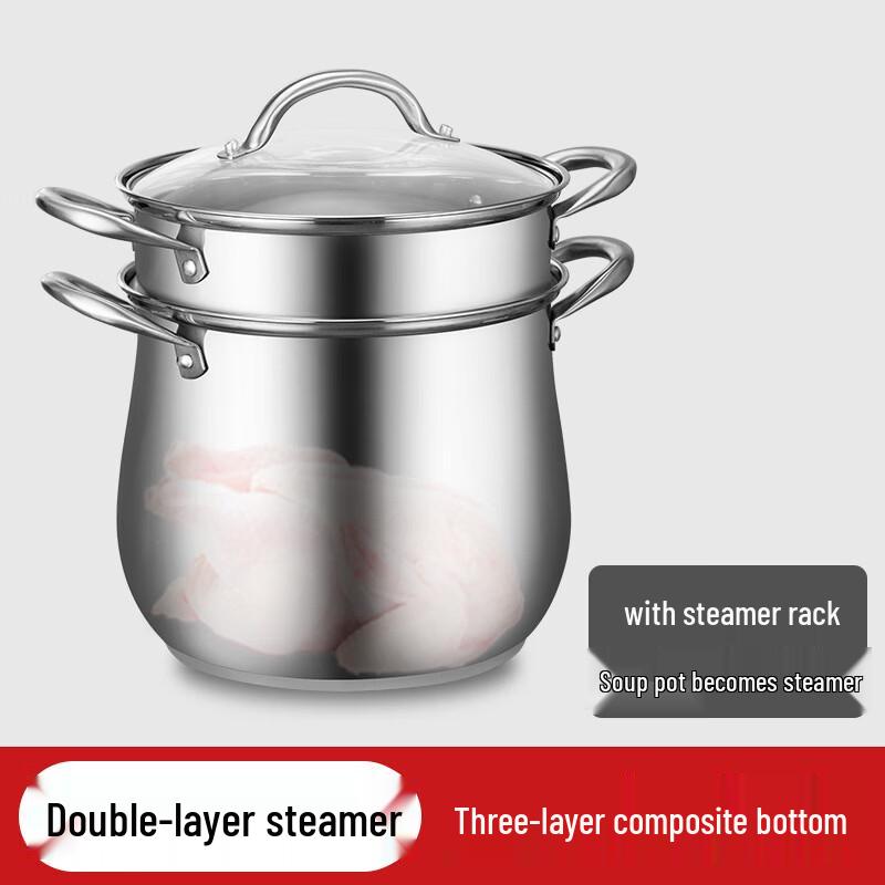 Wutuo 201 Stainless Steel Soup & Steamer Pot