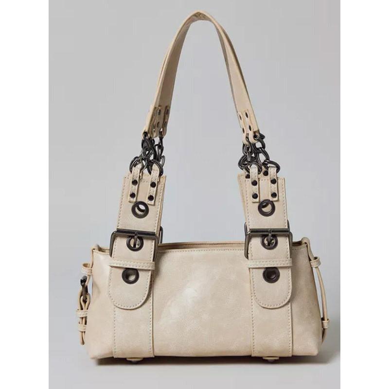 American Retro Used Motorcycle Bag 2025 New Large-capacity Single-shoulder Underarm Maillard Tote Handbag