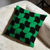 Federa Cuscino Nero e Verde Morbida Decorativa Adatta per Camera da Letto Divano Auto Viaggio
