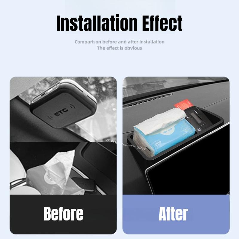 For BYD Atto 2 Yuan UP 2024 2025 Central Control Storage Box Behind Screen Rear Organizer Case Electric Vehicle Stowing Tidying
