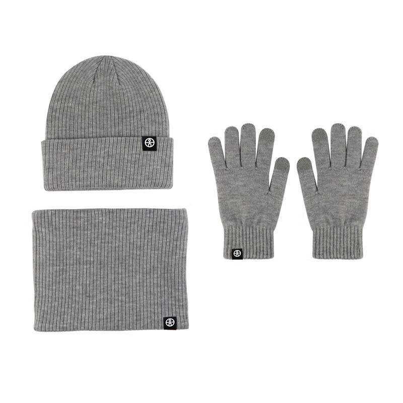 Winter Warm Hat Scarf Gloves Three-Piece Set