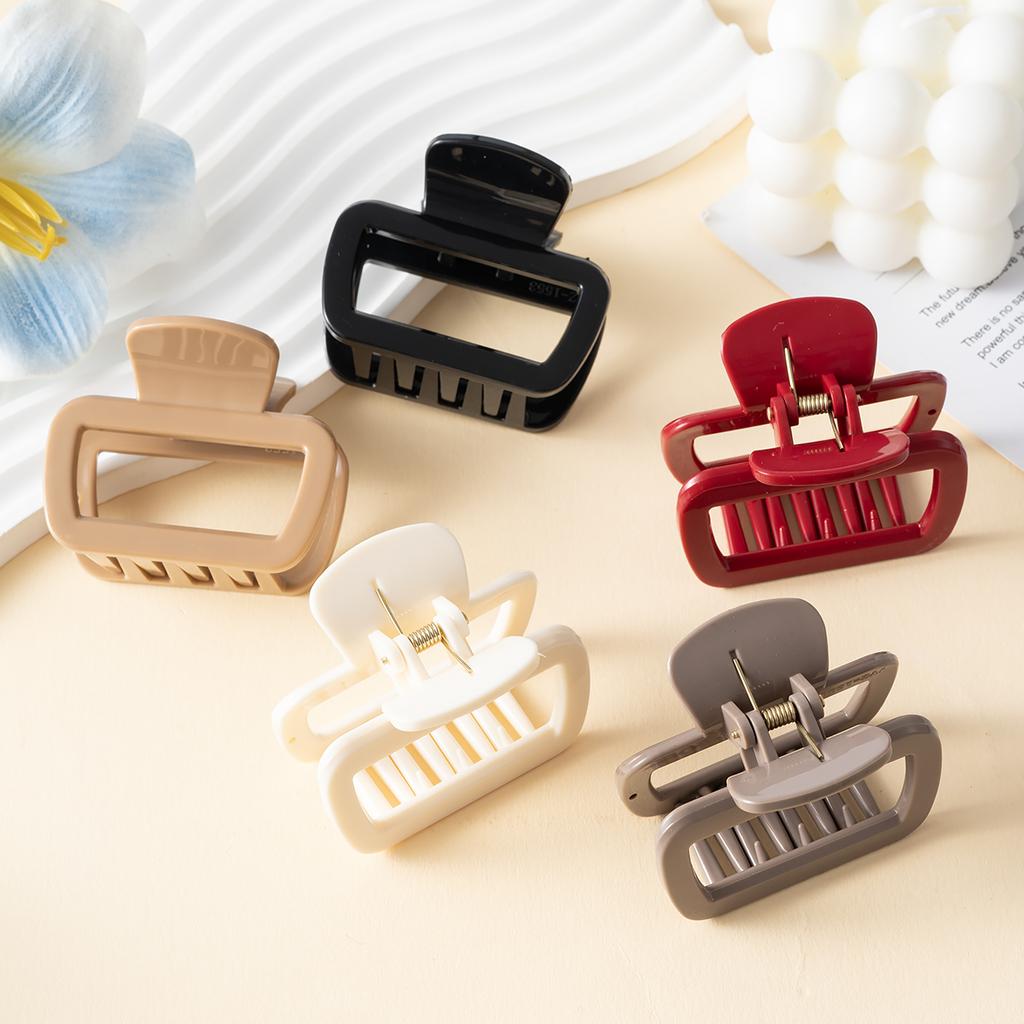 Korea Soft Silicone Square Hair Claw Grabs 6.2CM Small Hair Clips Durable Hairpins Hair Accessories for Women Girl Barrettes