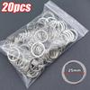 10-100 pezzi 25/30 mm Anelli Portachiavi in Acciaio Inossidabile Anelli Divisi Piatto Rotondo Portachiavi per Creazione Gioielli Portachiavi Lucidato DIY Componenti