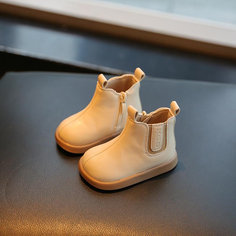 

Autumn and winter high-top soft-soled non-slip single shoes 1-2--3 years old girls versatile foreign Martin boots girls toddler shoes 15