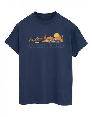 Womens/Ladies Cars Explore The Open Road Cotton Boyfriend T-Shirt