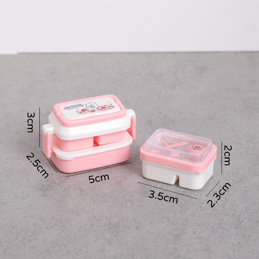 Miniature Simulated Dinner Box Kitchen Props Bento Box Model  Children s Toys розовый