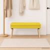 Double Layer Bench Light Yellow 110 X 40 X 47 Cm Fabric