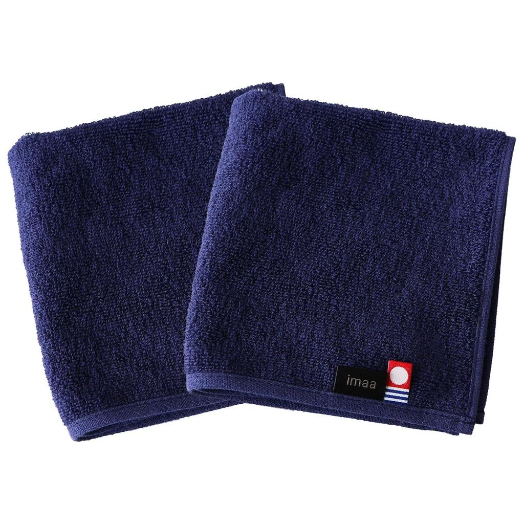 Imabari Certified imaa Hand Towel 2-Piece Set Business Commuting Gym High Absorbency Quick Dry 100 Cotton Made Japan 25cm Vacuum Compressed Pack 11 -