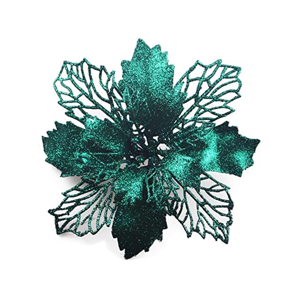 5/10 Stück Weihnachtsdekoration Künstliche Blumen 11CM Weihnachtsbaum Anhänger Ornamente für Heimdeko Navidad Neujahr 2026 Girlande