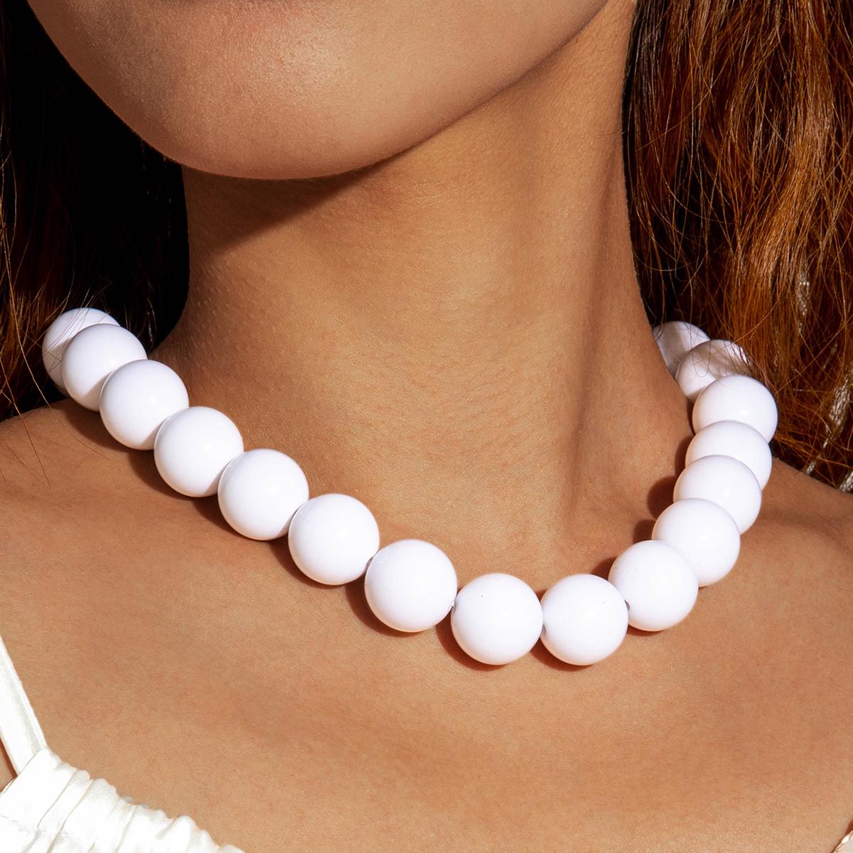 

Летнее богемное допаминовое красочное преувеличенное ожерелье из бисера для женщин, ювелирные изделия, индивидуальное ожерелье-чокер для пляжного отдыха