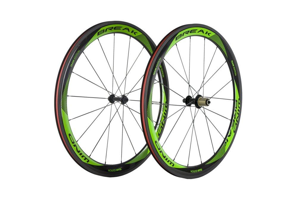 Sunrise Superteam Bike Carbon Road Wheels 700Cx50mm Clincher Wheelset Green