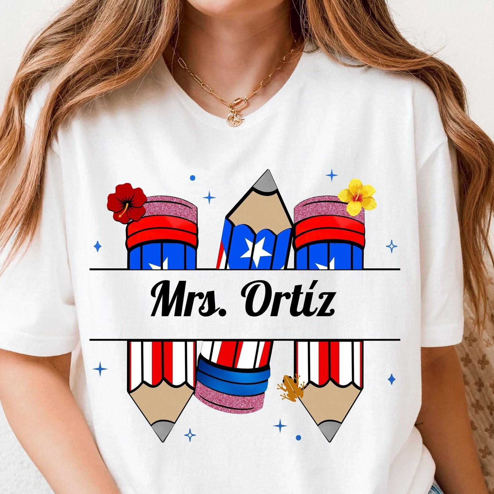 Personalized Puerto Rico Teacher Shirt: Boricua Gift XL