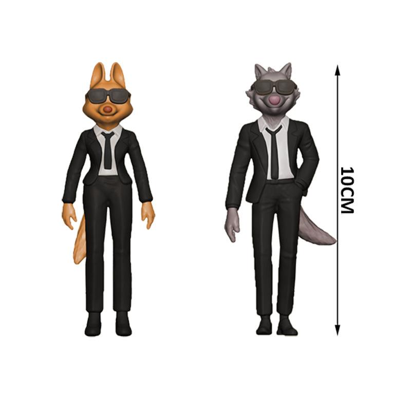 Nouveau lot de 6 figurines d'action Les Bad Guys Jouets Kawaii Loup Piranha Serpent Requin Tarentule Poupée Anime Jouet Animal en PVC Cadeau d'Anniversaire