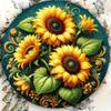 Metal Tin Sign Flower Sunflower Wall Art Durable Indoor Outdoor Decor Plaque