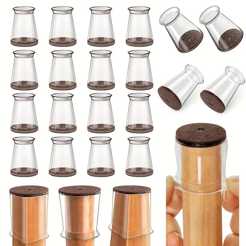 

Silent Silicone Chair Foot Pads Anti-collision Table and Chair Foot Covers Stool Leg Protectors Non-slip Wear-resistant S&16 pcs коричневий