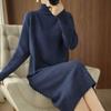 Women's Winter Thick Knit Knitwear Sweater To Knee Long Dress Streetwear Tops Pullovers For Women Elegant