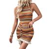 Strickröckchen-Sets für Damen Schulterfrei Crop Tops mit Spitzenbesatz und Kordelzug Falten-Minirock Urlaubsoutfits