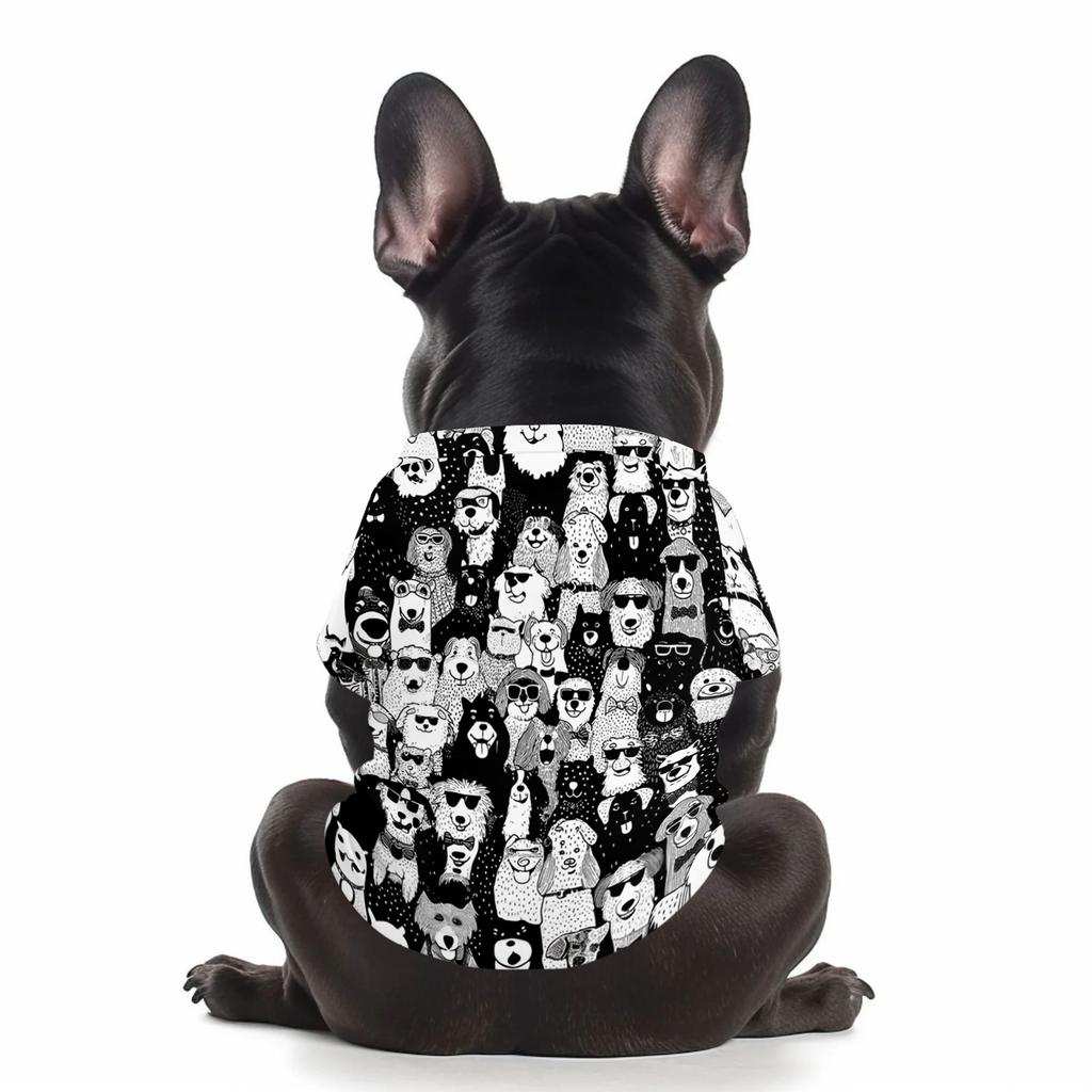 Leichtes Haustier-Shirt Hundepullover Tierprint Weicher Stoff Bequeme Passform Einfach Anzuziehen Langlebiges Design Geeignet für Kleine Mittlere Hunde
