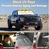 PIMCAR Windshield Sun Shade For Ford F150 -2025 | Premium 310T Reflective UV & Heat Protection |  Fit Foldable Sunshade With Storage Pouch, Dashboard