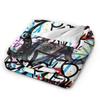 Cartoon Cute Doodle Flannel Blanket Autumn Soft Throw Blanket for Child Couch Bed Novelty Bedspread Sofa Bed Cover