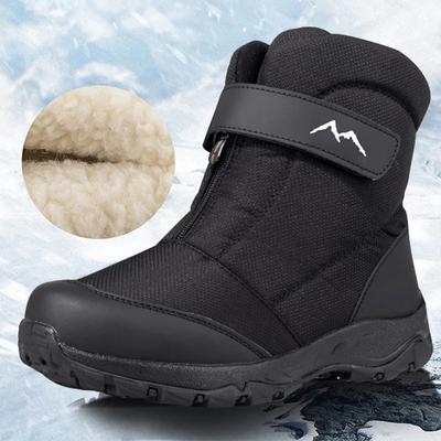 Stivali Invernali da Uomo Nuovi Stivali da Neve Spessi Plus Velluto Caldi Cerniera Laterale Outdoor Casual Stivaletti Resistenza al Freddo Scarpe di Cotone da Uomo