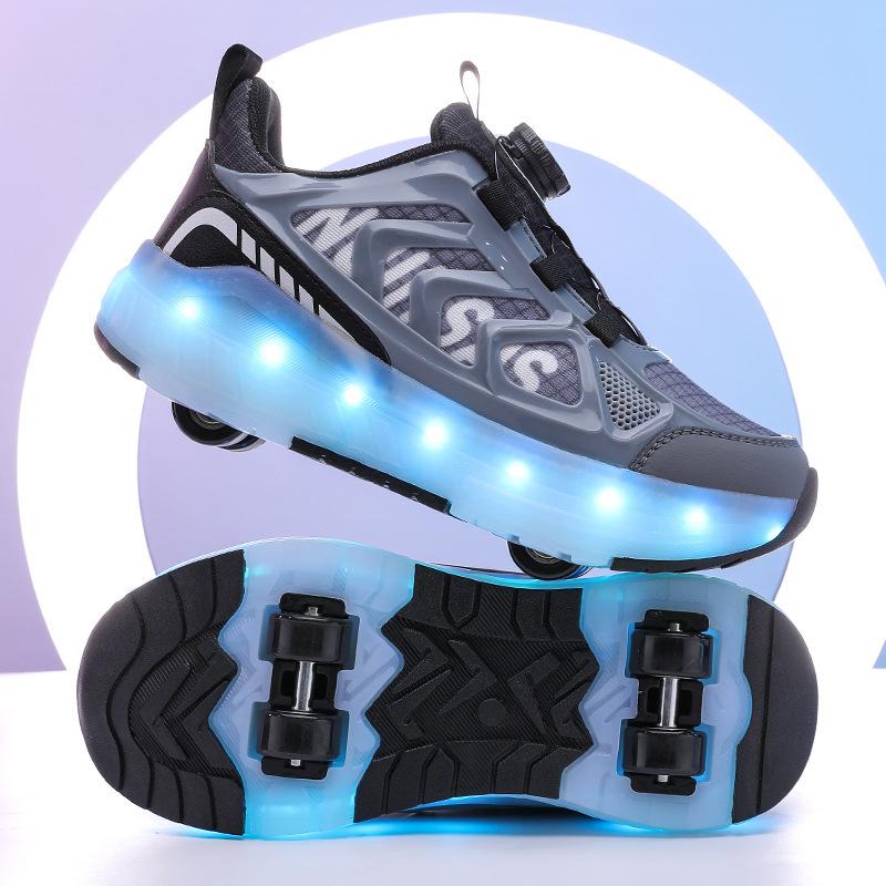 

Children s shoes four-wheel boys luminous shoes removable girls student sports shoes luminous 40