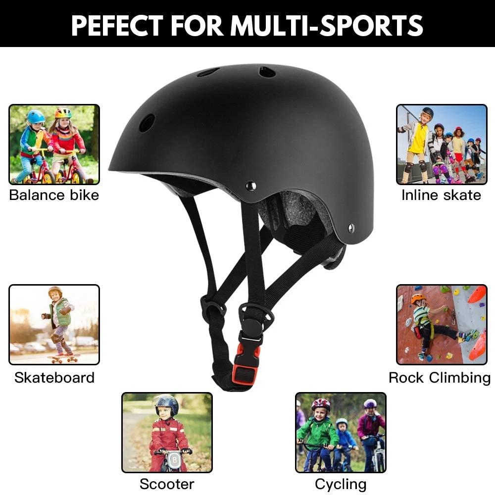 1Pcs Bike Skateboard Helmet for Kids/Toddler/Youth/Adults,Adjustable Skates Helmets for Bicycle Helmet Roller Skate Multi-Sports