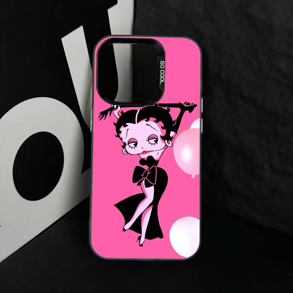 Be-Tty Boo-P Phone Case For iPhone 17,16,15,14,13,12,11 Plus,Pro Max,XS,Colorful Silver Phone case Funda Cover