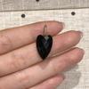 3 Stück, Natürlicher Stein Herz Facettierter Anhänger 12x30mm Vergoldete Strass-Öse Charme Für DIY Halskette Schmuckherstellung