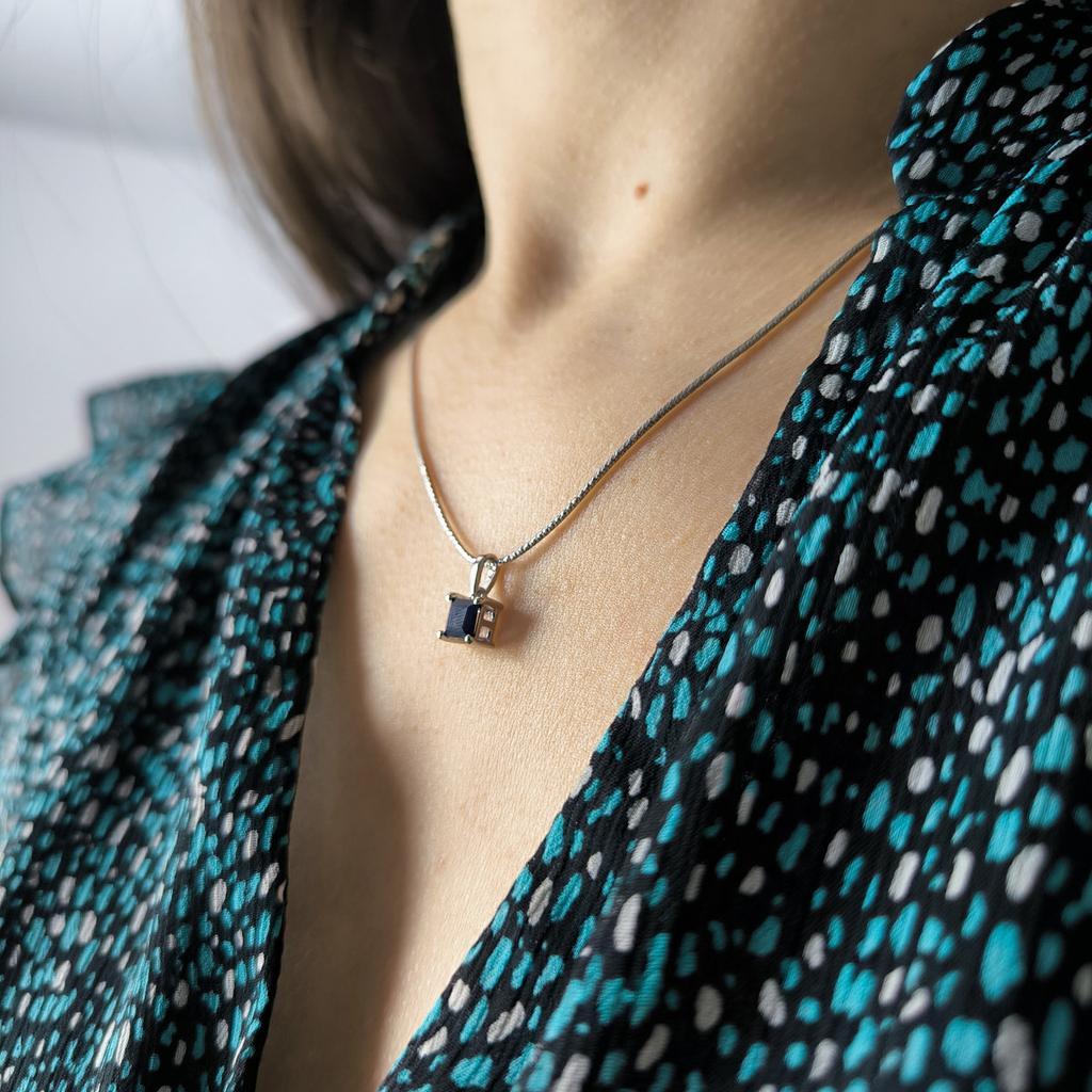 Серебряная подвеска с сапфиром 0.772ct (2202431)