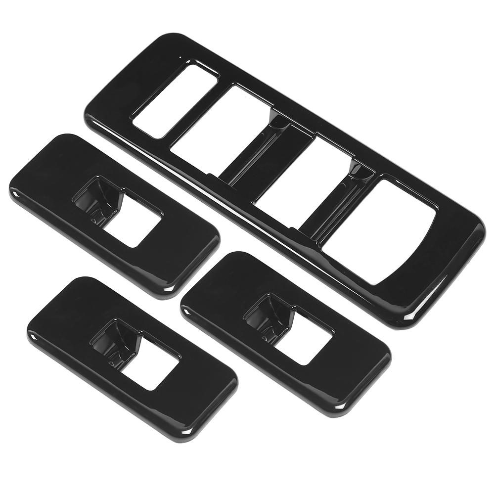 

4pcs Window Switch Button Panel Cover Trim Piano Black Fits for Land Rover Discovery 5 2017 2020