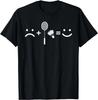 Badminton Liebe Glücklich Teamplayer Trainer T-Shirt Lustig Herren Kleidung Oberteile Streetwear Grafik T-Shirts Ropa Hombre