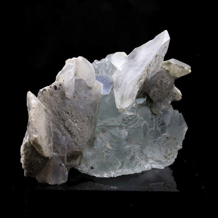 Pierres et Minéraux. Fluorite + Calcite. 185.0 ct. Aouli, Midelt Province, Drâa-Tafilalet, Maroc.