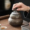 Chinesisches Keramik-Kürbis-Dekorationsgefäß mit Deckel Mehrzweck-Haushaltsbehälter für Tee Nüsse Süßigkeiten und Kaffeebohnen Aufbewahrungsgefäß