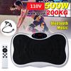 Exercise Fitness Slim Vibration Machine 200KG/441LBS Trainer Plate Platform Body Shaper Remote Control with Resistance 500W