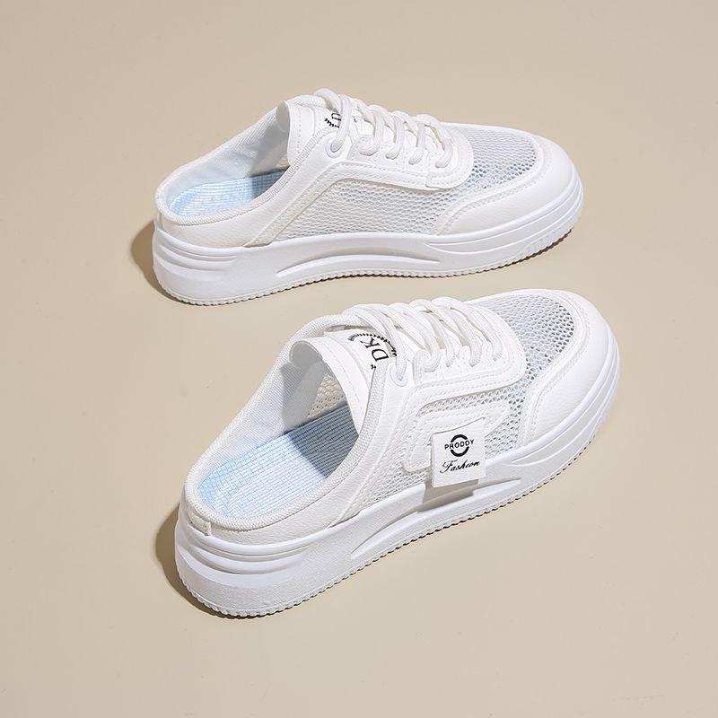 

Женские тапочки и сандалии для улицы, детские мюли с ремешками, удобные, элегантные, в корейском стиле, с верхним дизайном 35