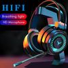 2020 Gaming Headsets Gamer Headphones 7.1 Surround Sound Stereo Wired Earphones USB Microphone Breathing Light PC Laptop Game Headset