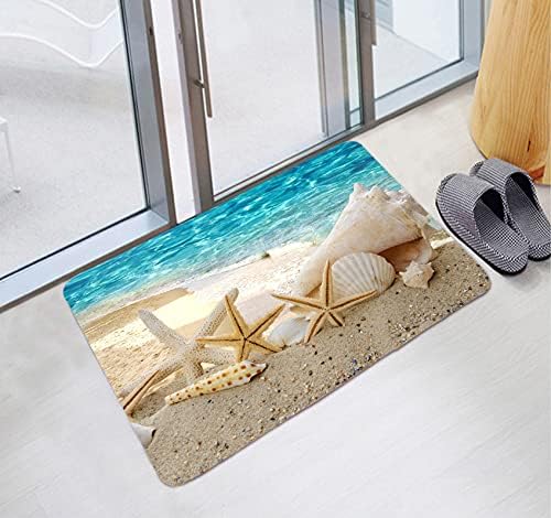 Bathroom Uses Absorbent Non Slip Bath Mats, Kitchen Floor Mats, Artistic Small Stone 3D Carpets (24x16 Inches), and Flannel Memo