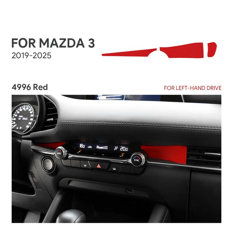 Premium Suede trument Air Outlet Panel Sticker For Mazda 3 BP 2024 2025 Mazda3 Axela LHD RHD