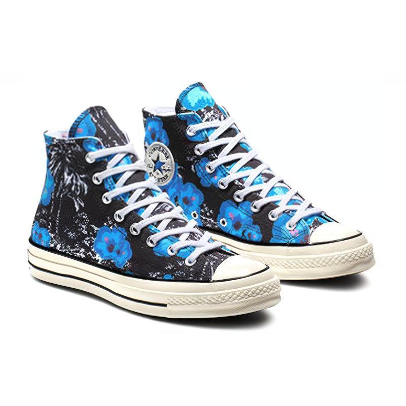 Converse 1970s Paradise Floral High Top Comfortable and Lightweight High Top Espadrilles Unisex Sky Blue