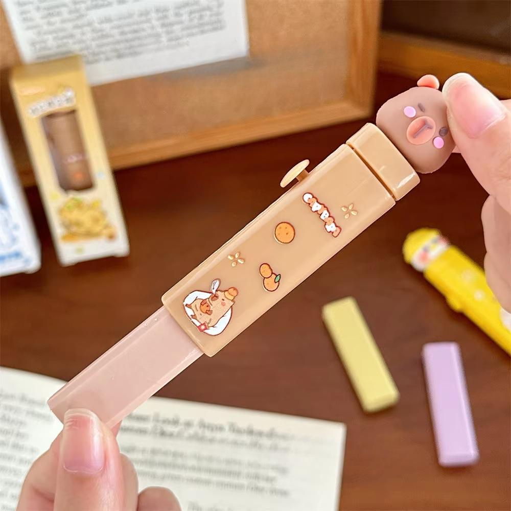 Niedlicher Cartoon-Radiergummi mit süßem Haustier, Push-Pull-Radiergummi für Grundschüler, Preis für Lernschreibwaren, hinterlässt keine Spuren, kein Scherben-Radiergummi