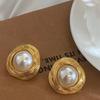 Chao Xiaobai S925 Silver Statement Pearl Earrings for Women - Bold, Fashionable, Versatile, Cool Style.