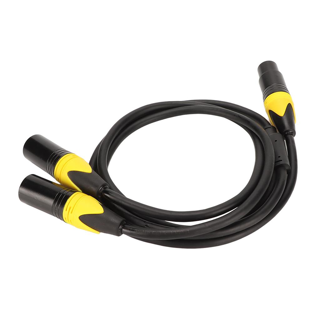 XLR-Splitterkabel, weiblich auf zwei männliche 3-polige geräuschlose XLR-Y-Kabel mit geringem Verlust für Mikrofon-Lautsprecher-Mixer