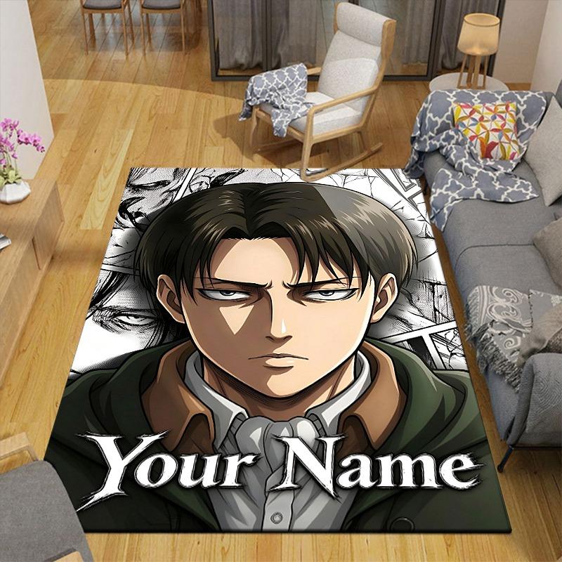 Custom 1Pc Name Flannel Personalized Rug Non Slip Floor Mat Soft Carpet for Living Bedroom Office Home Decor Gift