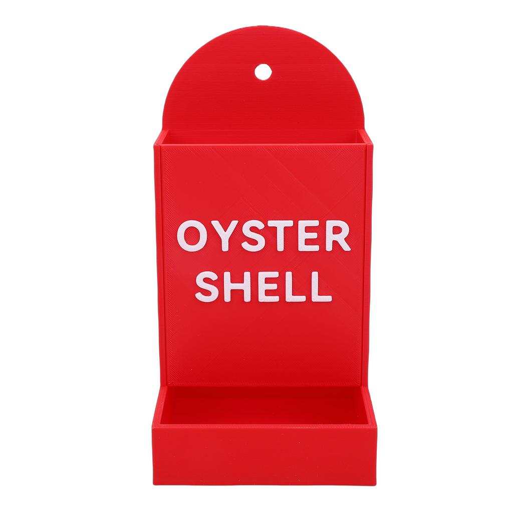 Chicken Feeder Hanging Gravity Feed Oyster Dispenser for Small to Medium Poultry Desktop Decoration Red
