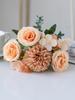 1PC Artificial Flowers Silk Rose Peony Bouquet Hydrangea Carnation Vases for Home Party Winter Wedding Decoration Fake Plant