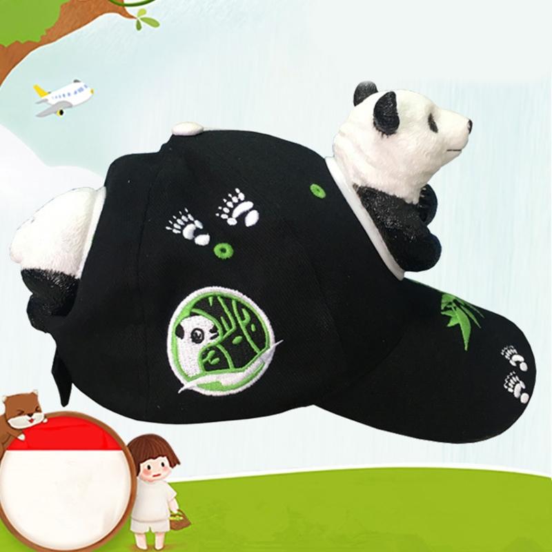 3D Panda Baseball Hat for Adult Children Adjustable Cartoon Designs for Outdoor Activity Travel and Family Gathering Use