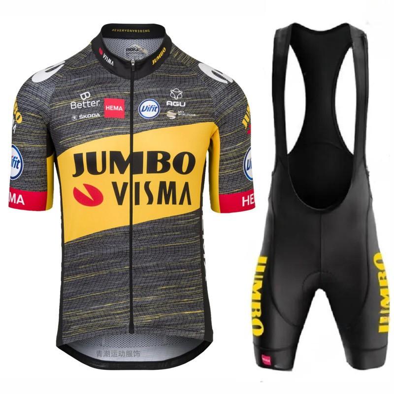 JUMBO Tour De France Completo da Ciclismo Manica Corta Uomo Donna Versione Squadra Strada Traspirante Maglia