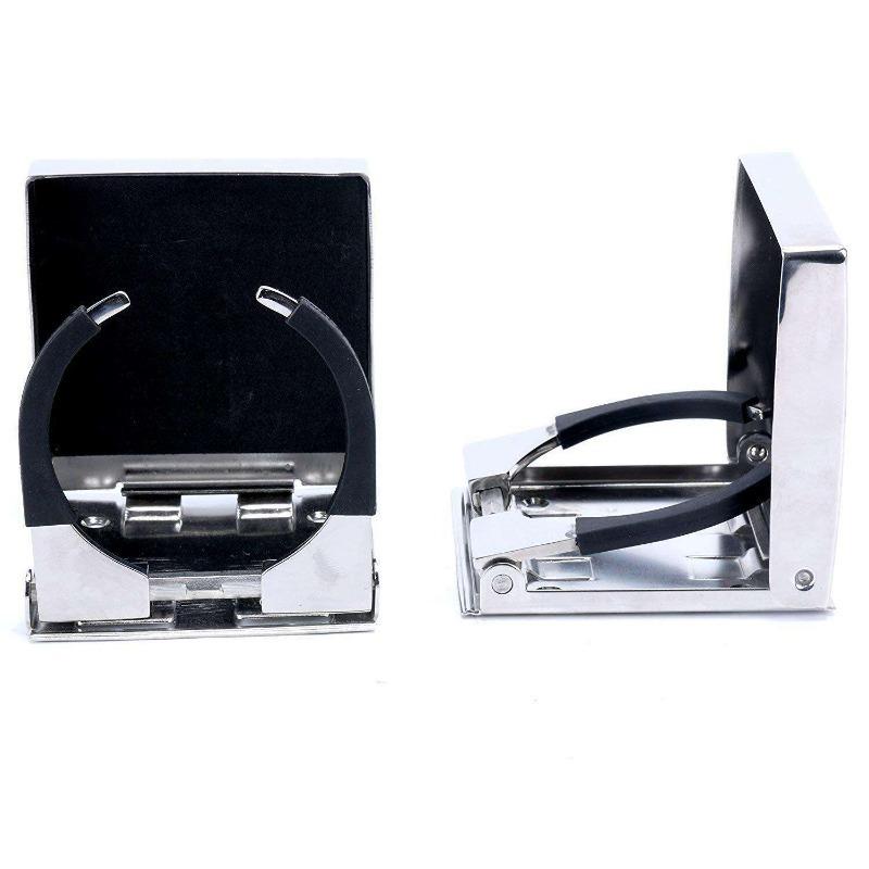Boat Accessories Stainless Steel Folding Cup Drink Holder for Marine Yacht Truck RV Elevating Desk Drink Holder Ashtray Cup